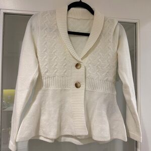 Peplum cardigan